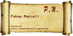 Pakan Marcell névjegykártya